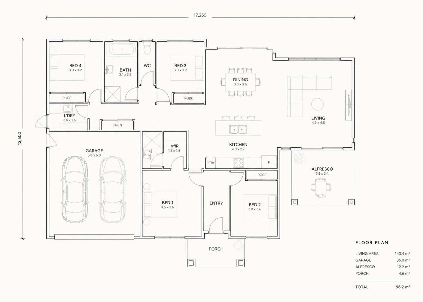 Floorplan for Lot 27 — House & Land Package